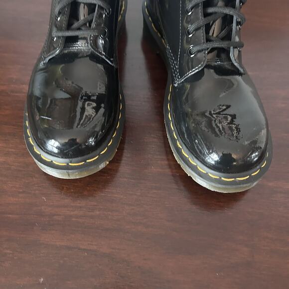 Dr Martens 1460W Patent Leather Lace Up Combat Boots Women's Size 9 US - Picture 5 of 12
